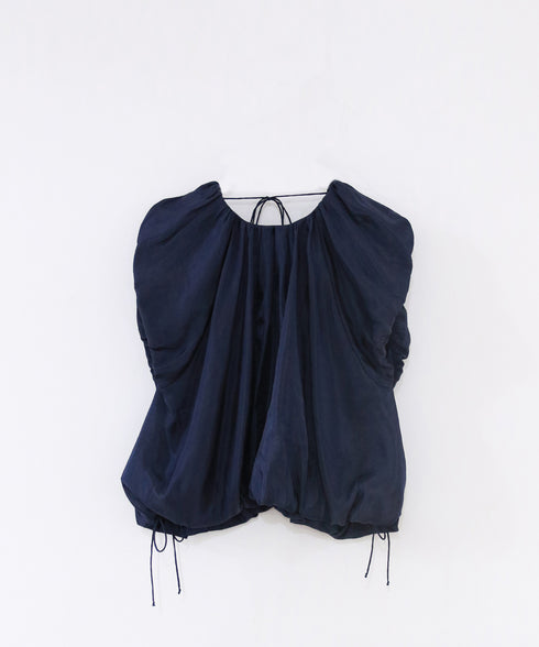 viscose satin balloon blouse